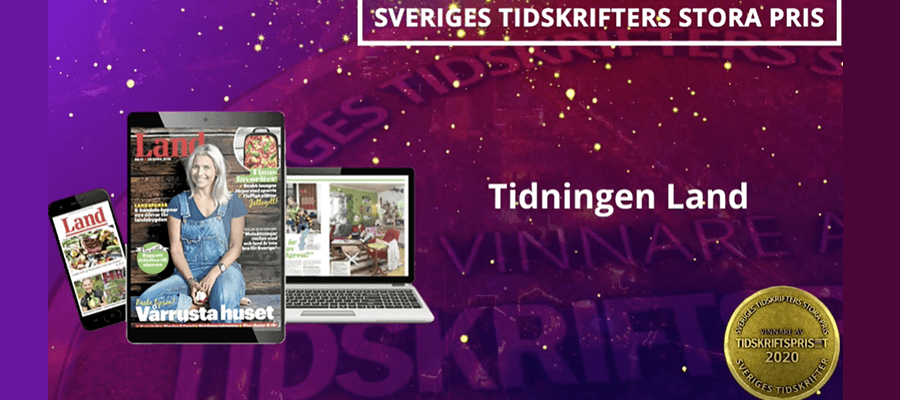 Land vinner Sveriges Tidskrifters Stora Pris!